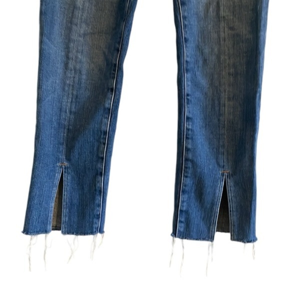 Frame Le Nouveau Straight Jeans Front Women’s Size 25  Split‎ Mid Rise Cropped - Picture 4 of 10